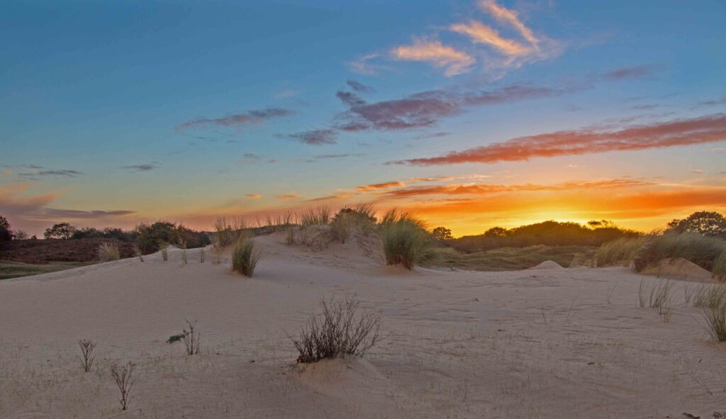 natuurfotografie in de winter zonsondergang